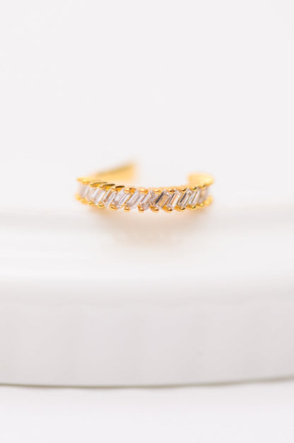 Ingrid Gold Ear Cuff Set - 18K Gold Plated, Cubic Zirconia