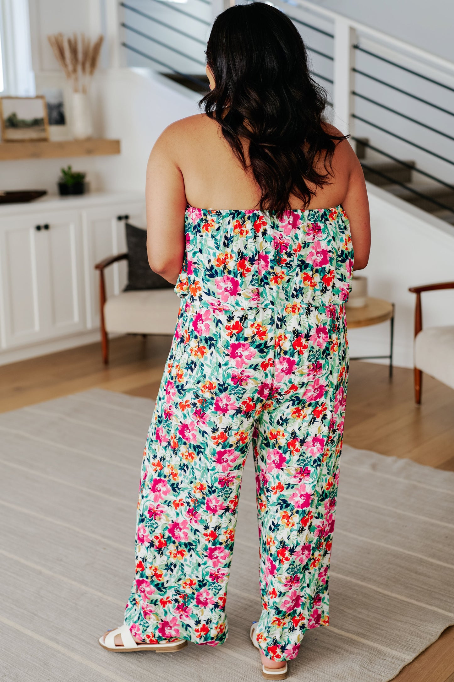 Veronica  Floral Jumpsuit in Green