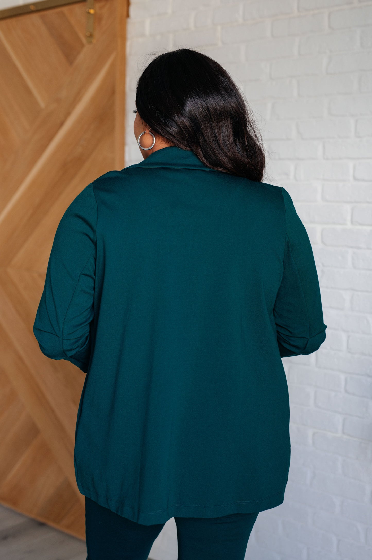 Devi Magic 3/4 Blazer in Hunter Green