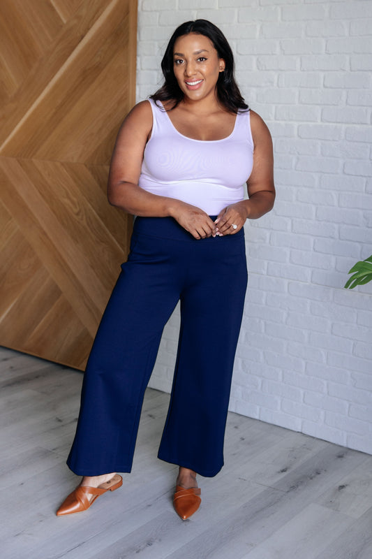 Emina Magic Wide Leg Crop Pants in Navy