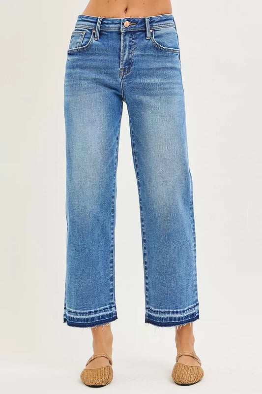 Front view of Marcie Slouchy Cropped Boyfriend Jeans showing relaxed fit.