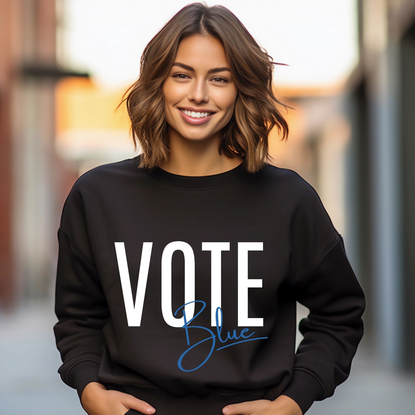 Vote Blue Crewneck Sweatshirt