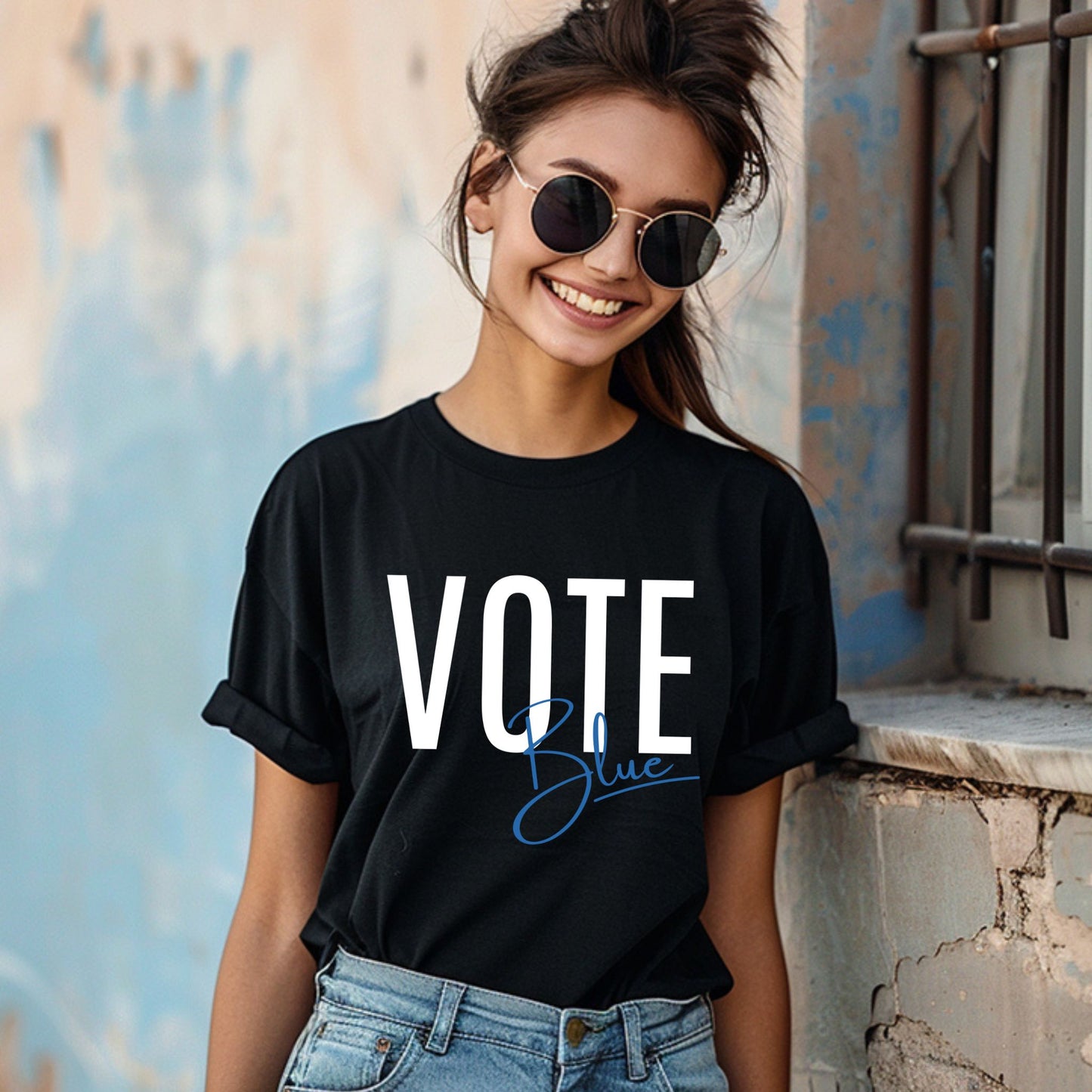 Vote Blue! Unisex Cotton Tee