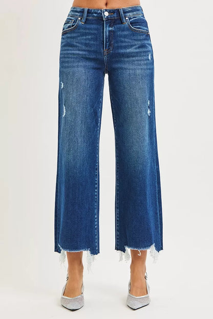 Molly High Rise Crop Wide Leg Jeans by Risen trendy look.
