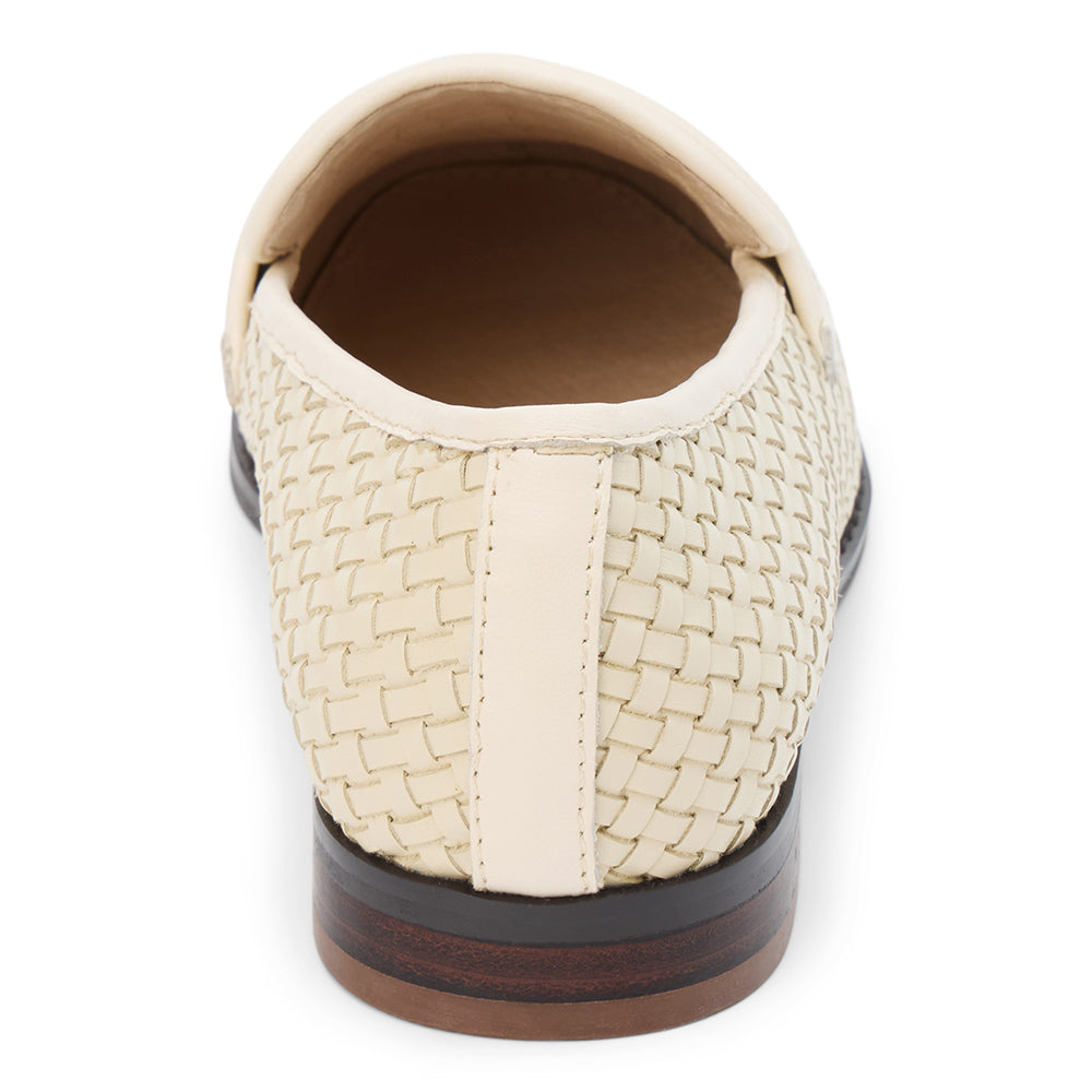 Back view of Ned Woven Loafer showing clean leather finish and slip-on style.
