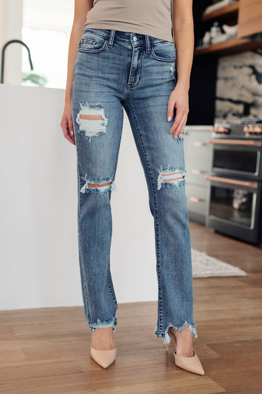 O'Hara Destroyed Straight Jeans by Judy Blue