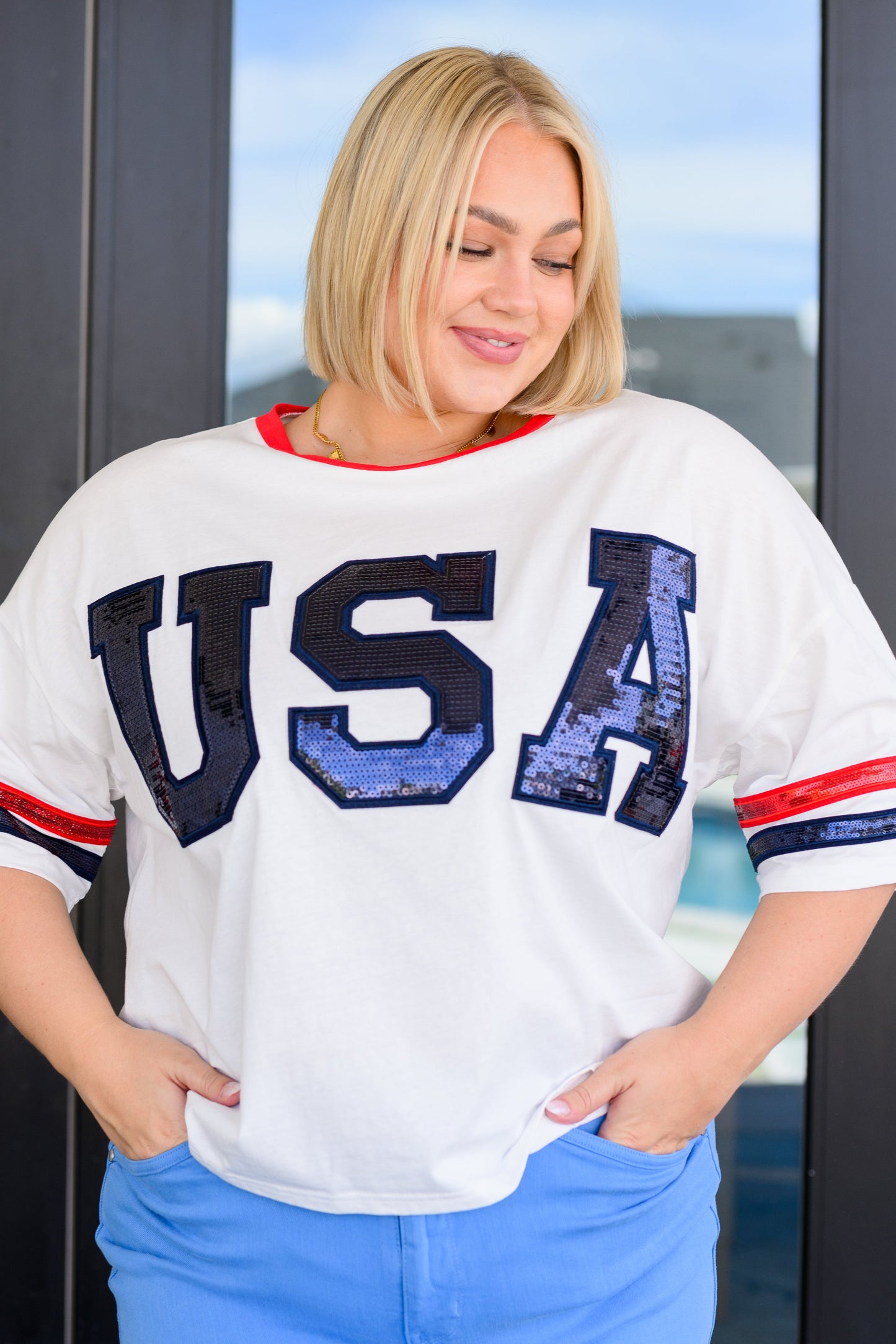 USA Drop Shoulder Top