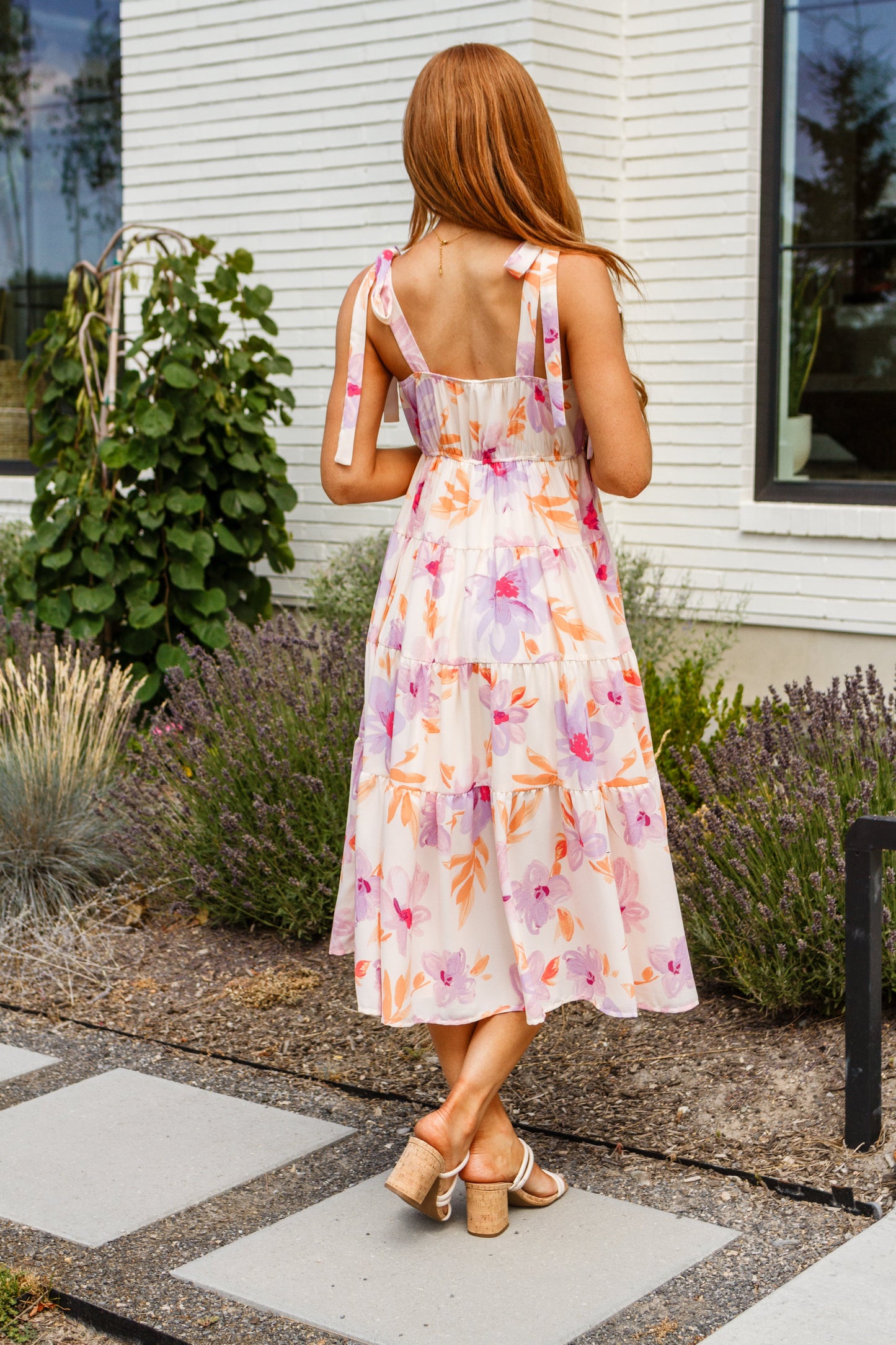 Grace Pastel Petals Floral Midi Dress