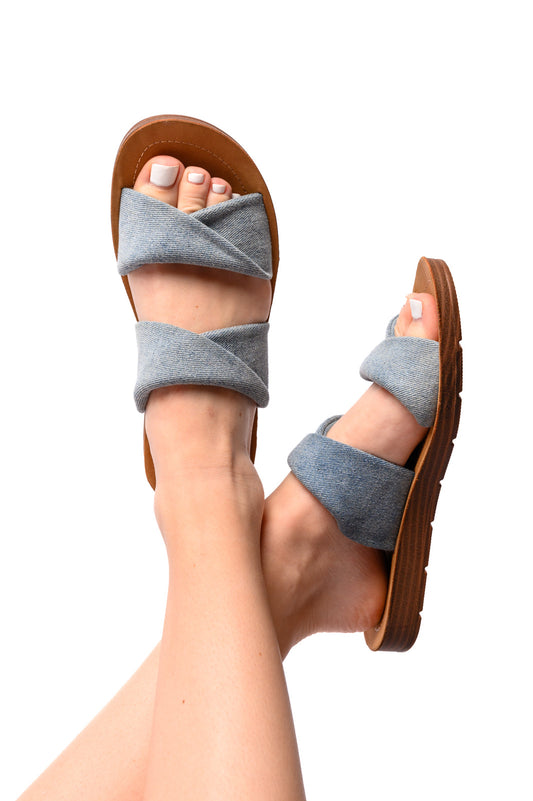 Luiza Twist Sandal in Denim