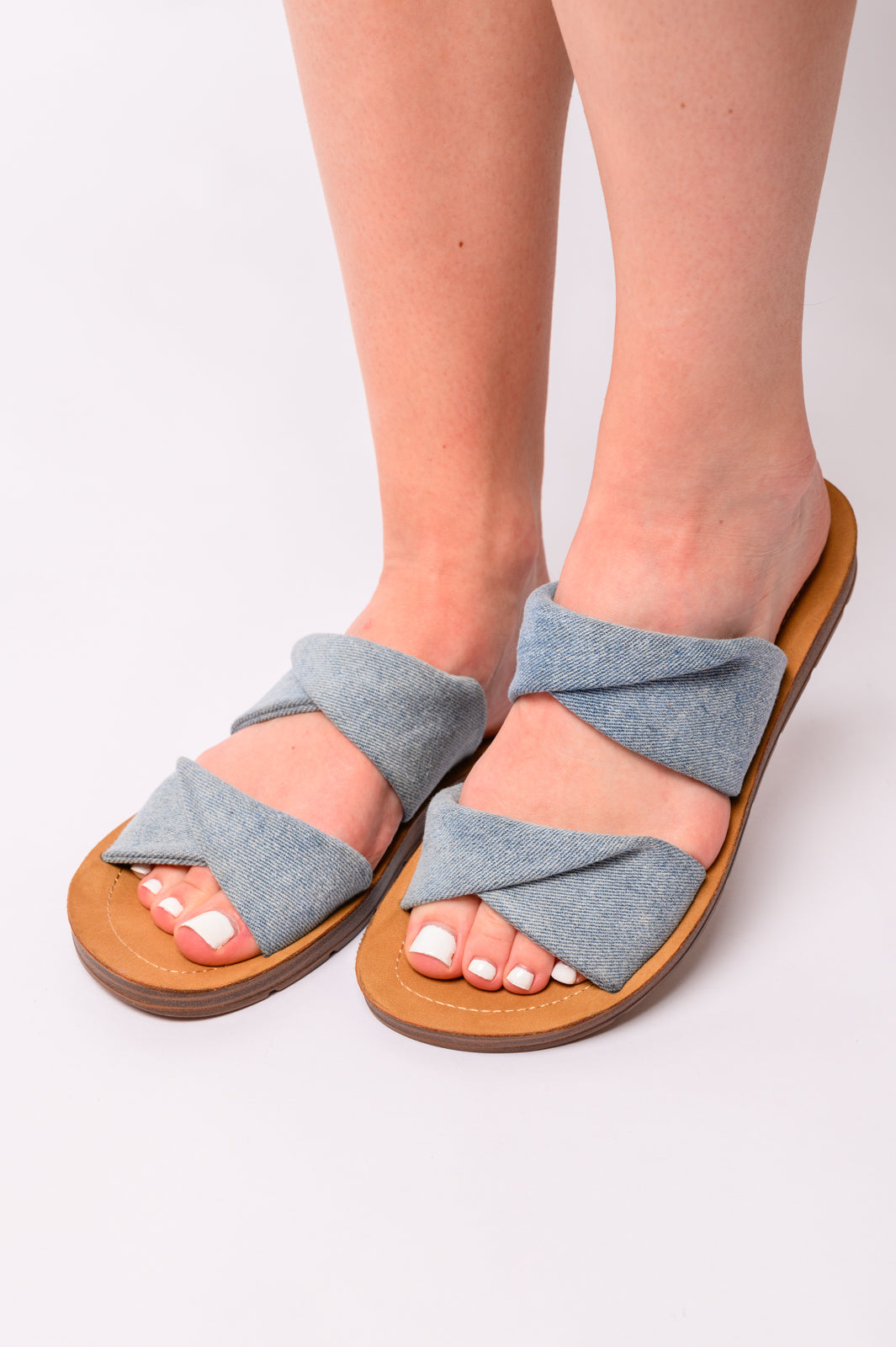 Luiza Twist Sandal in Denim