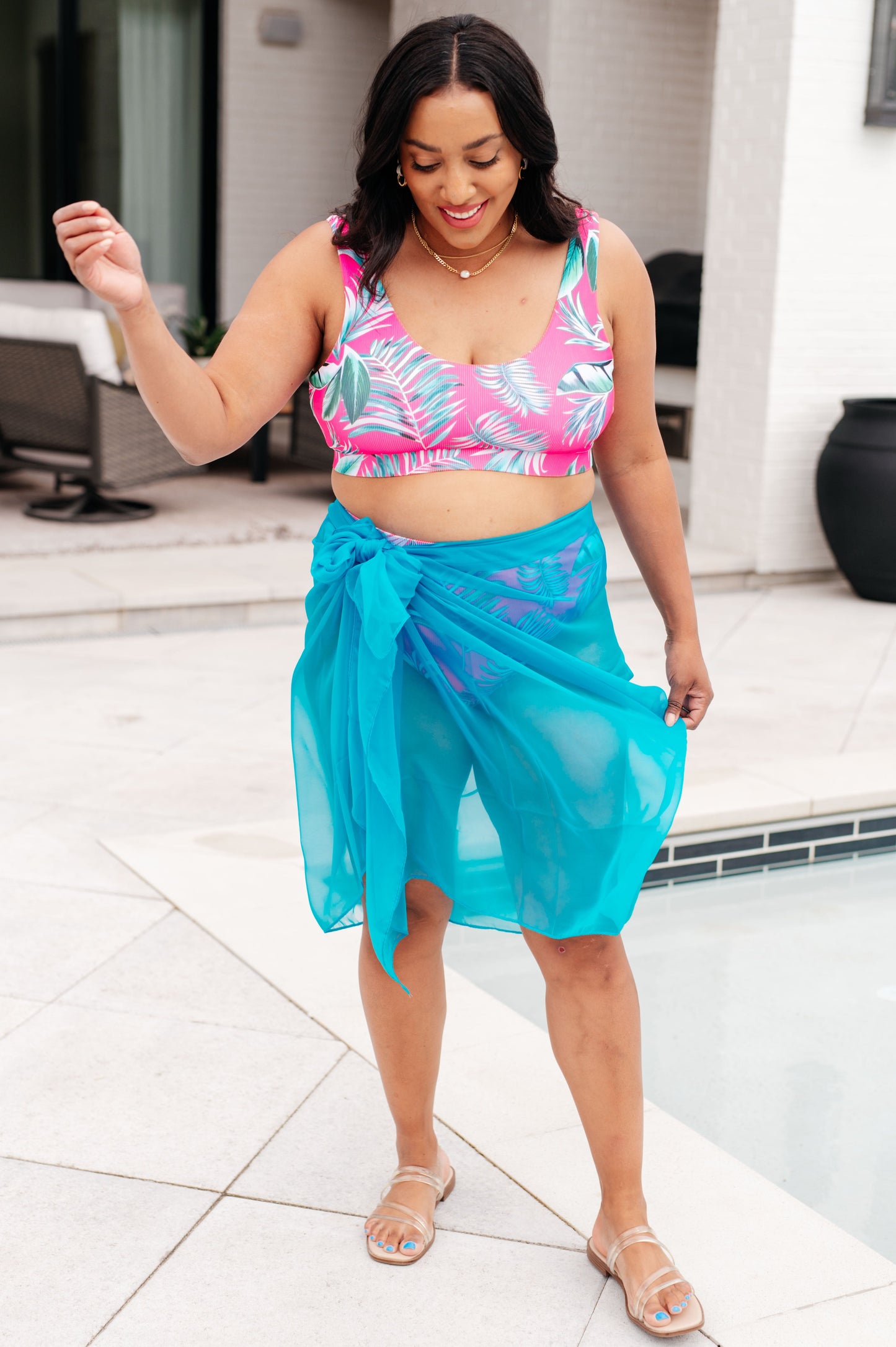 Mazzy Summer Versatile Swim Cover in Teal