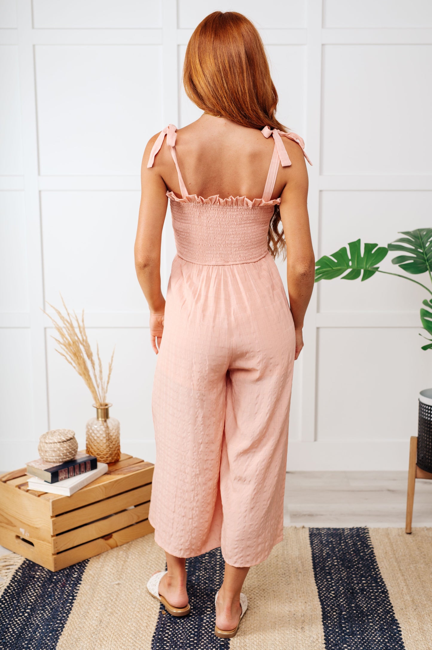 Selma Ruffle Neckline Jumpsuit