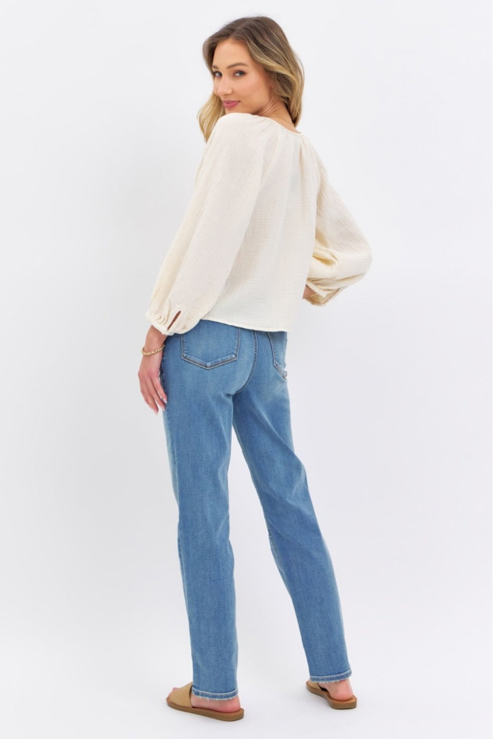 Gia Full Size High Waist Straight Jeans by Judy Blue