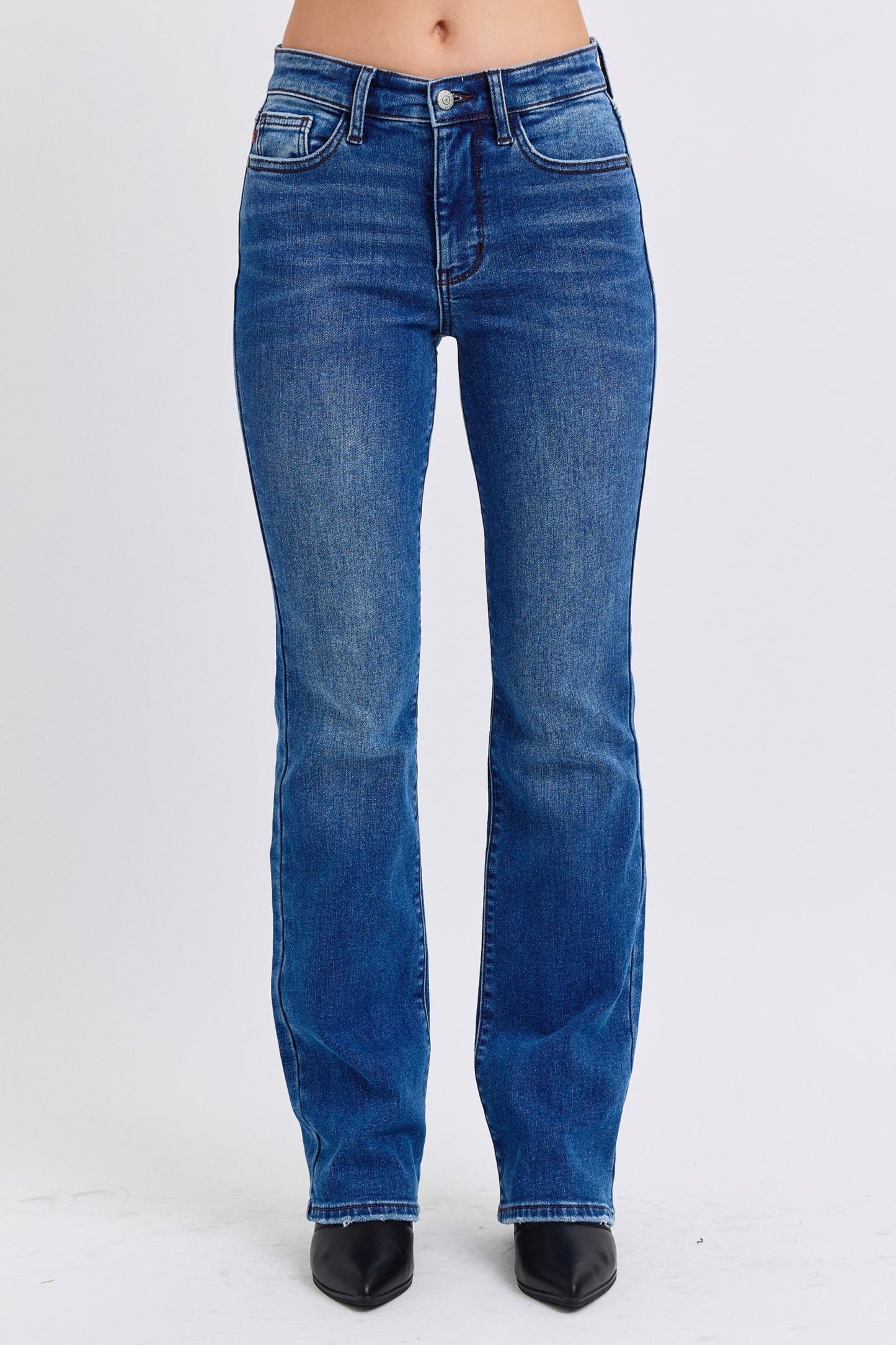 Bette Mid-Rise Bootcut Jeans with Pockets by Judy Blue