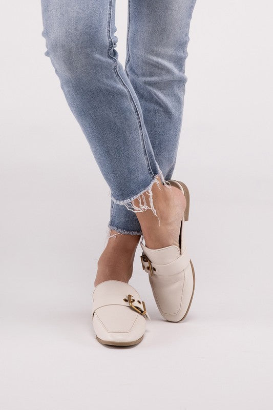 Shalice Buckle Loafer Slides – Chic and Comfortable Flats