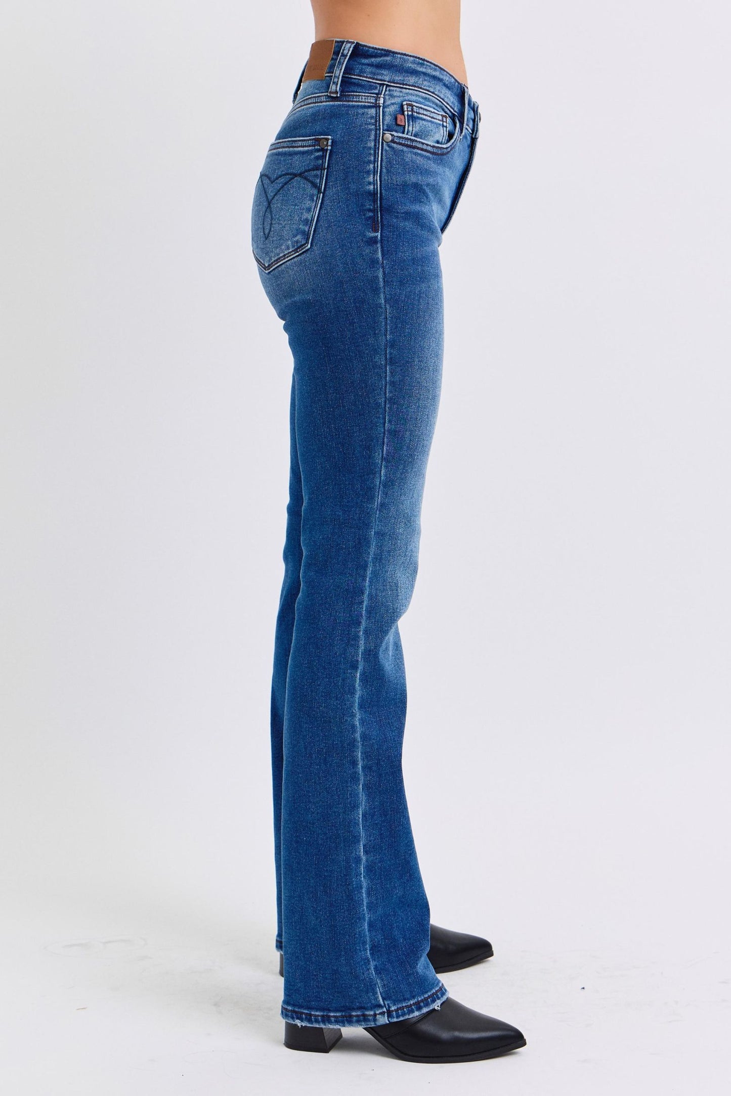 Bette Mid-Rise Bootcut Jeans with Pockets by Judy Blue