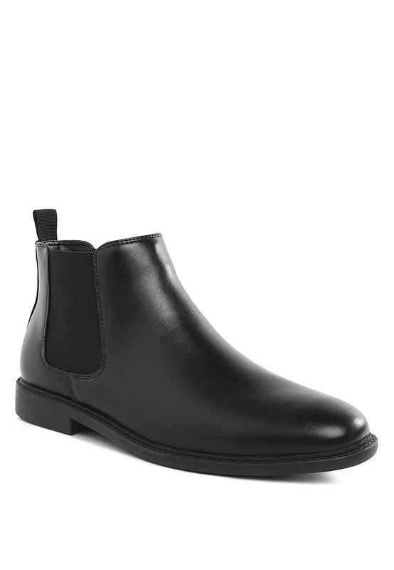 Fraser Faux Leather Men Pull Tabs Boots