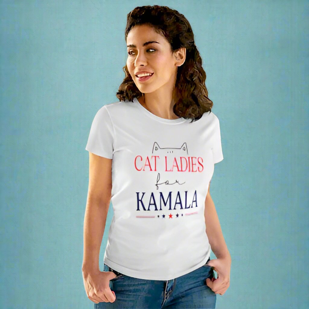 Cat Ladies for Kamala - Women's Midweight Cotton Tee