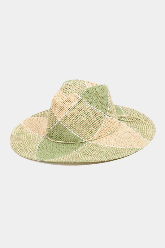 Faylinn Contrast Straw Braid Hat