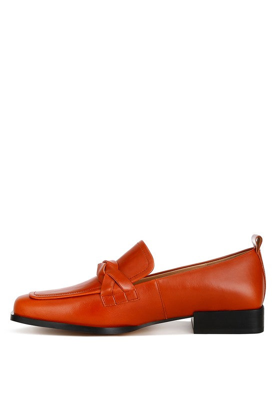 Wynter Genuine Leather Braided Loafers