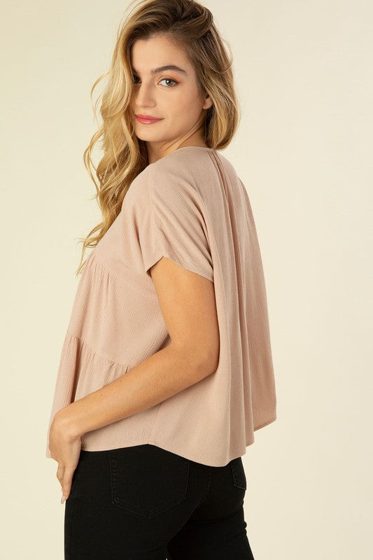 Scarlet Tiered Blouse – Elegant and Flowy Women's Top