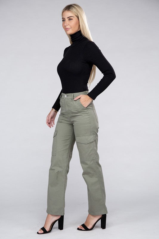 Evi Elastic-Waist Cargo Pants