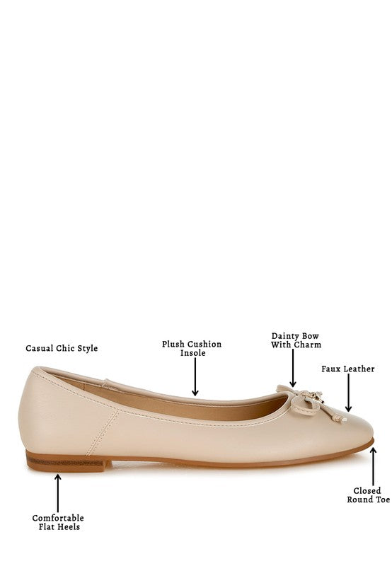 Allison Faux Leather Ballerinas