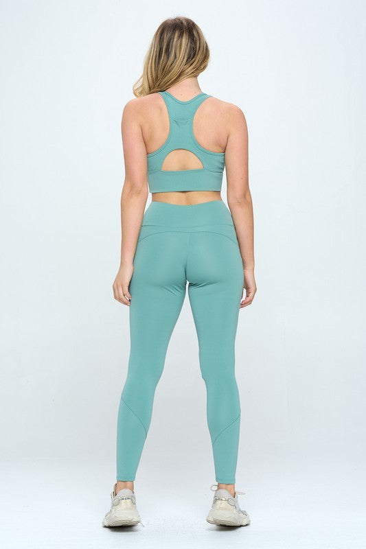 Beck Two Piece Activewear Set with Cut-Out Detail