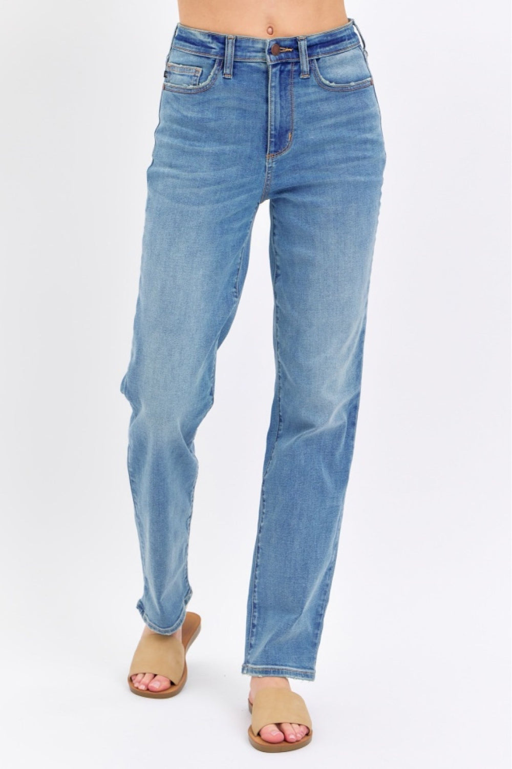 Gia Full Size High Waist Straight Jeans by Judy Blue