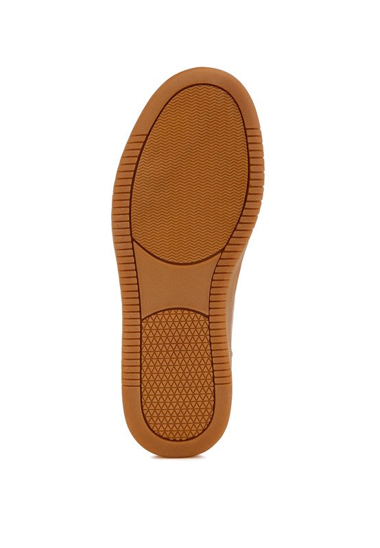 Zoomer Patchwork Sneakers in Red bottom sole view