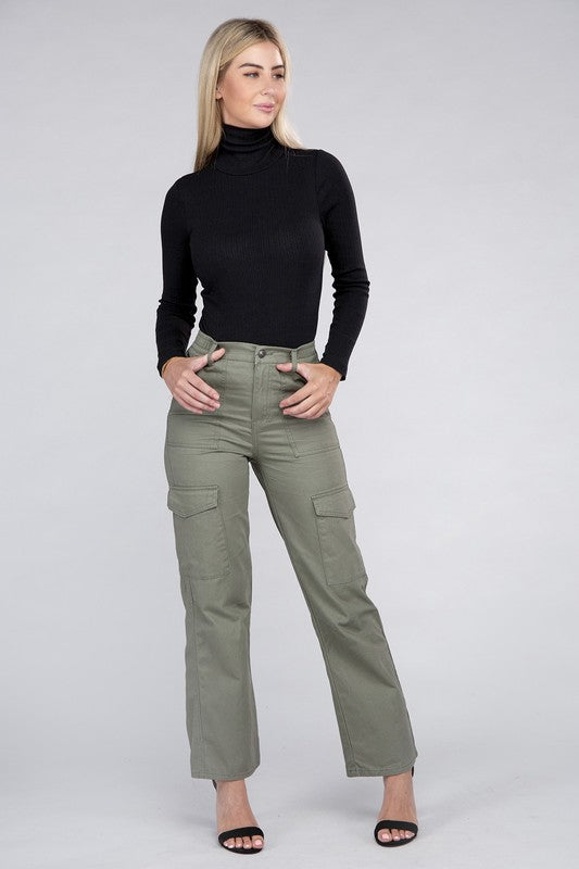 Evi Elastic-Waist Cargo Pants