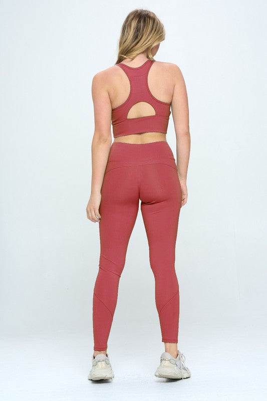 Beck Two Piece Activewear Set with Cut-Out Detail