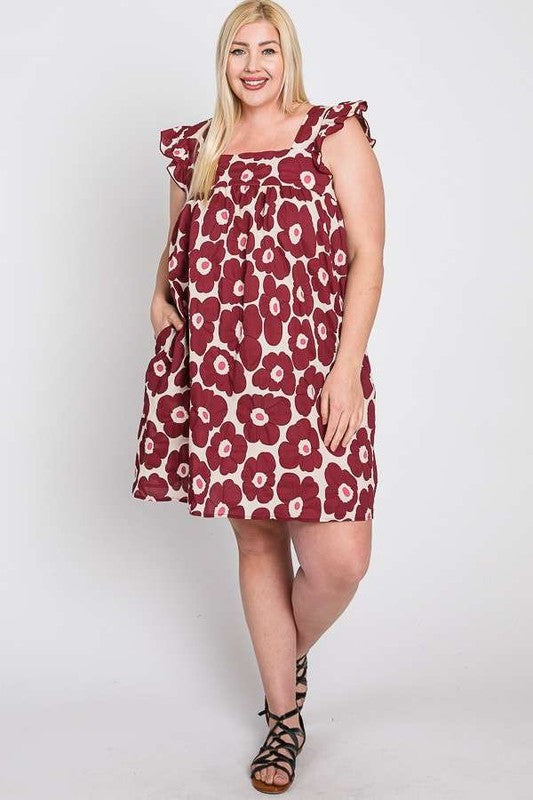 Mel Floral Print Baby Doll Dress