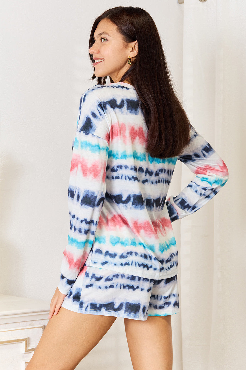 Rasima Tie-Dye Dropped Shoulder Lounge Set