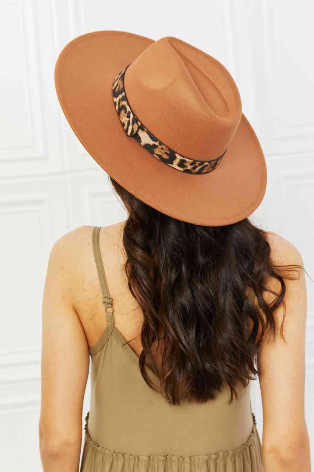 Nora Leopard Detail Fedora Hat