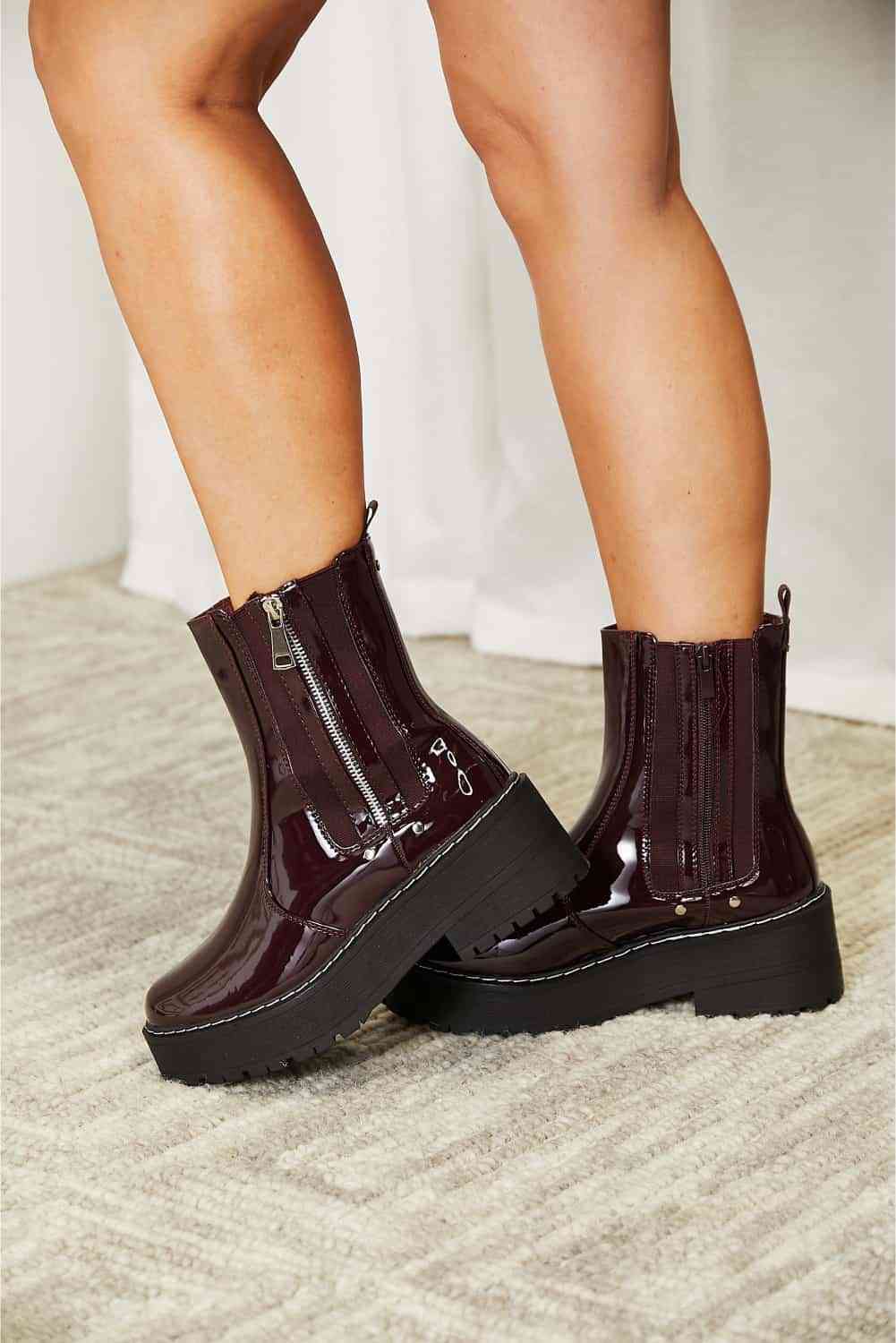 Ohanna Forever Link Side Zip Platform Boots