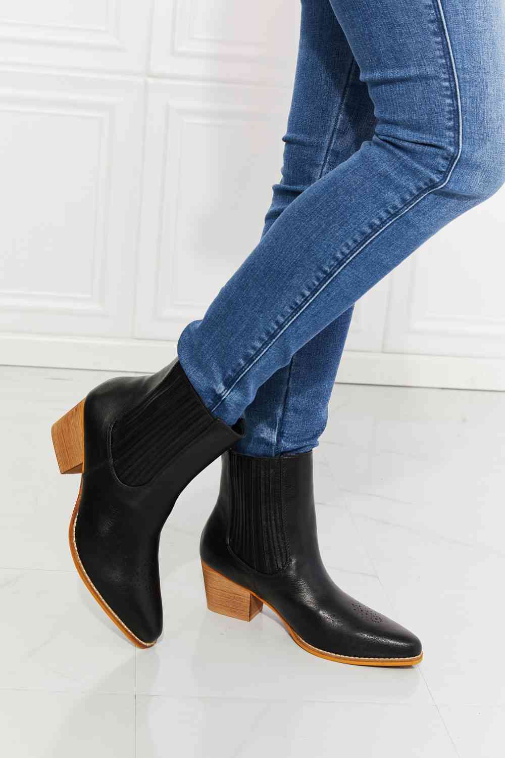 Valentina Stacked Heel Chelsea Boot