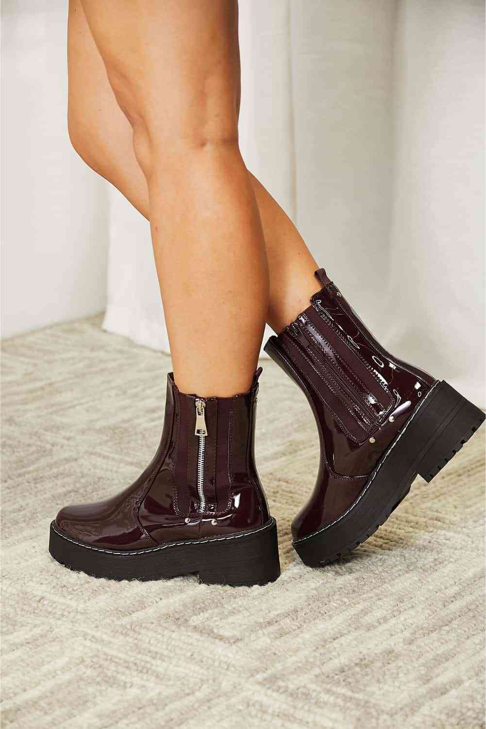 Ohanna Forever Link Side Zip Platform Boots