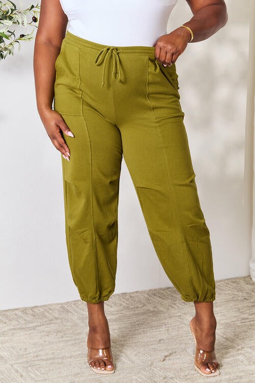 Cindy Full Size Drawstring Sweatpants with pockets By Culture Code