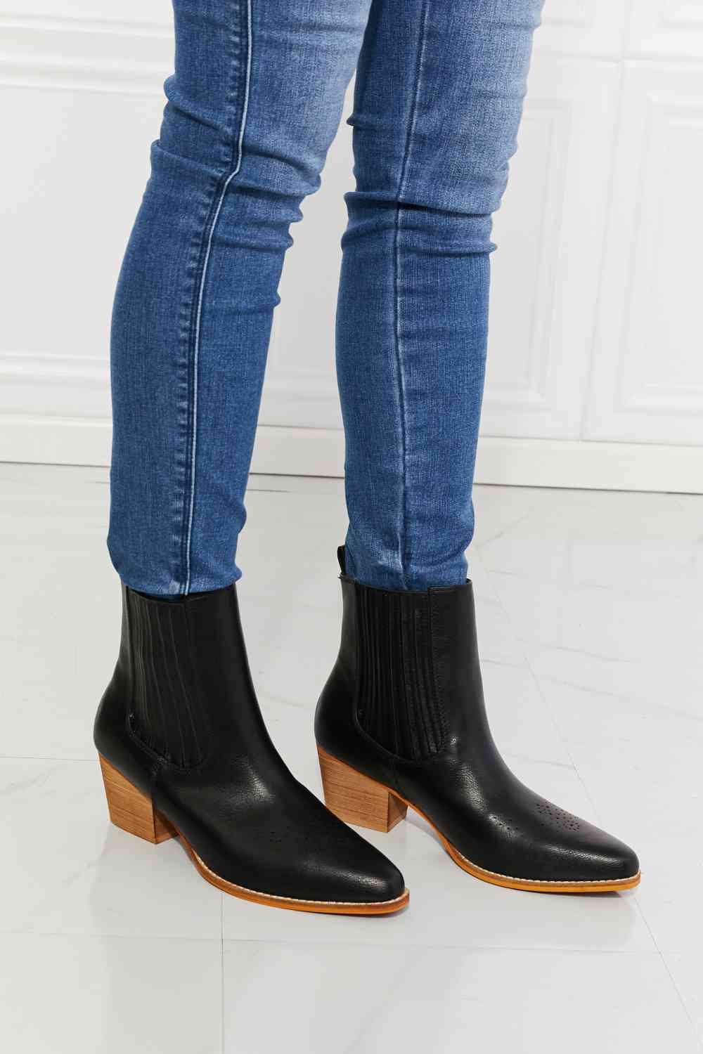 Valentina Stacked Heel Chelsea Boot