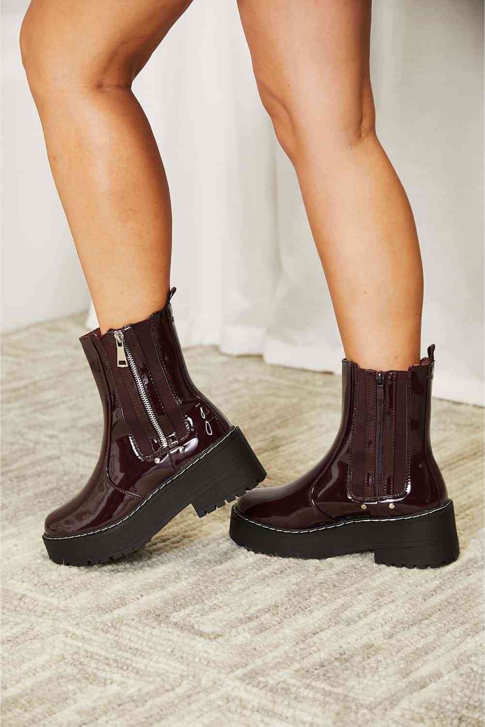 Ohanna Forever Link Side Zip Platform Boots