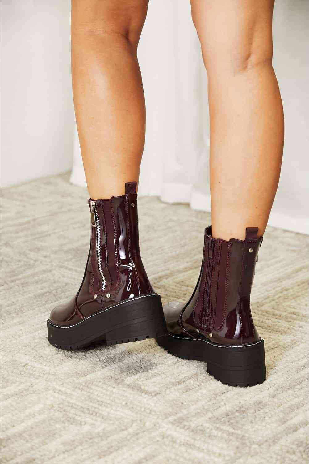 Ohanna Forever Link Side Zip Platform Boots